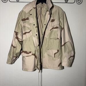 Vintage Desert Camo Jacket Men Small Short M65 Coat Cold Weather Field Class 4